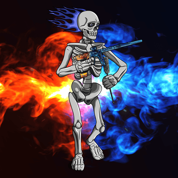 Adrenaline Skully NFT - Firestorm in Bones with Swab - Adrenaline