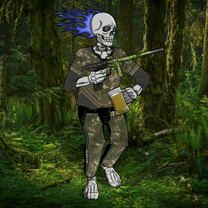 Adrenaline Skully NFT - Regiment in Woods with Mug - Adrenaline